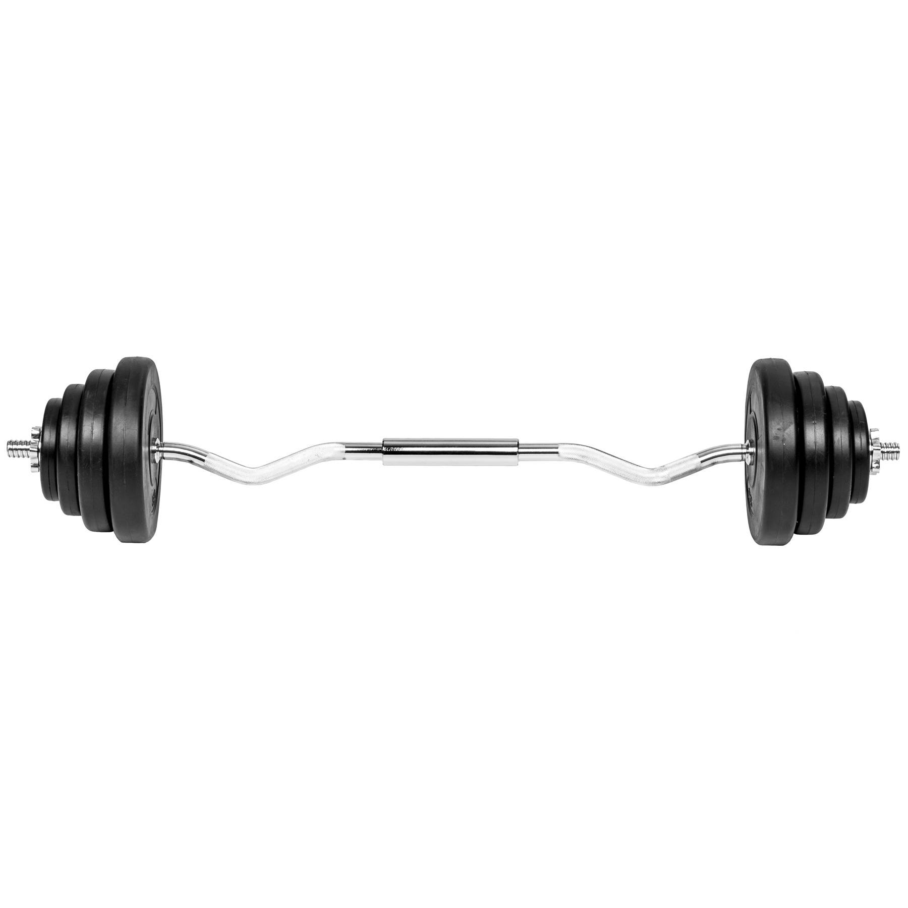 Barre De Curl Rackable UF-Curl - Longueur 190 Cm, Poids 15 Kg, 28 Mm Diamètre - Pour Cage à Squat, Exercices Bras