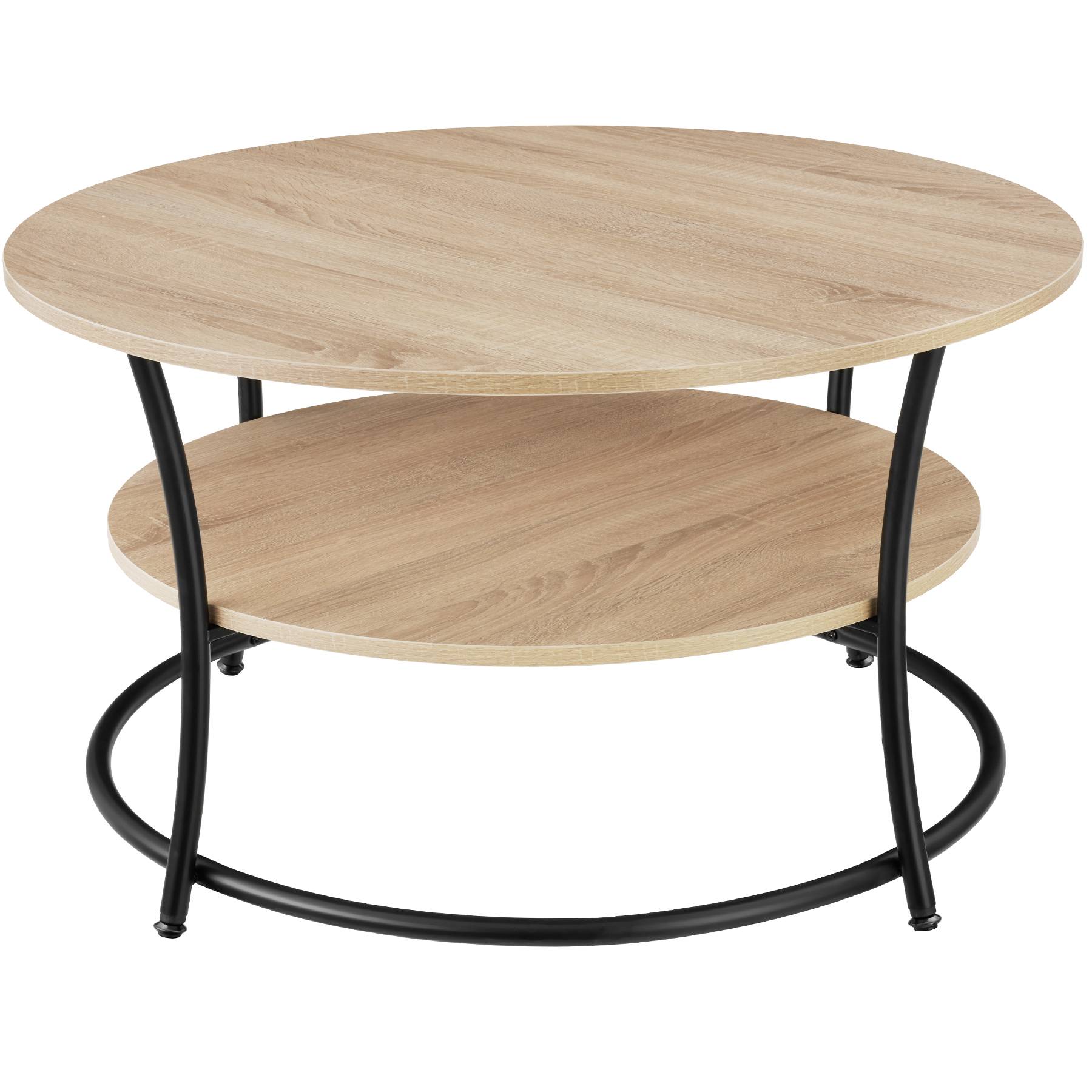 Table D'Appoint TecTake Style Industriel - 55x35x66,5cm, Réglable, Bois Foncé, Pour Canapé/Bureau