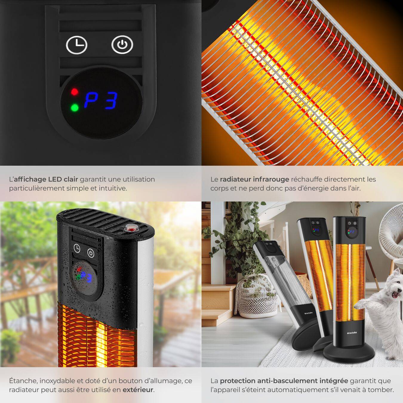 Radiateur Infrarouge Mural 1000W Avec Image - Chauffage Rapide, Thermostat, économe (image Aurore Boréale)