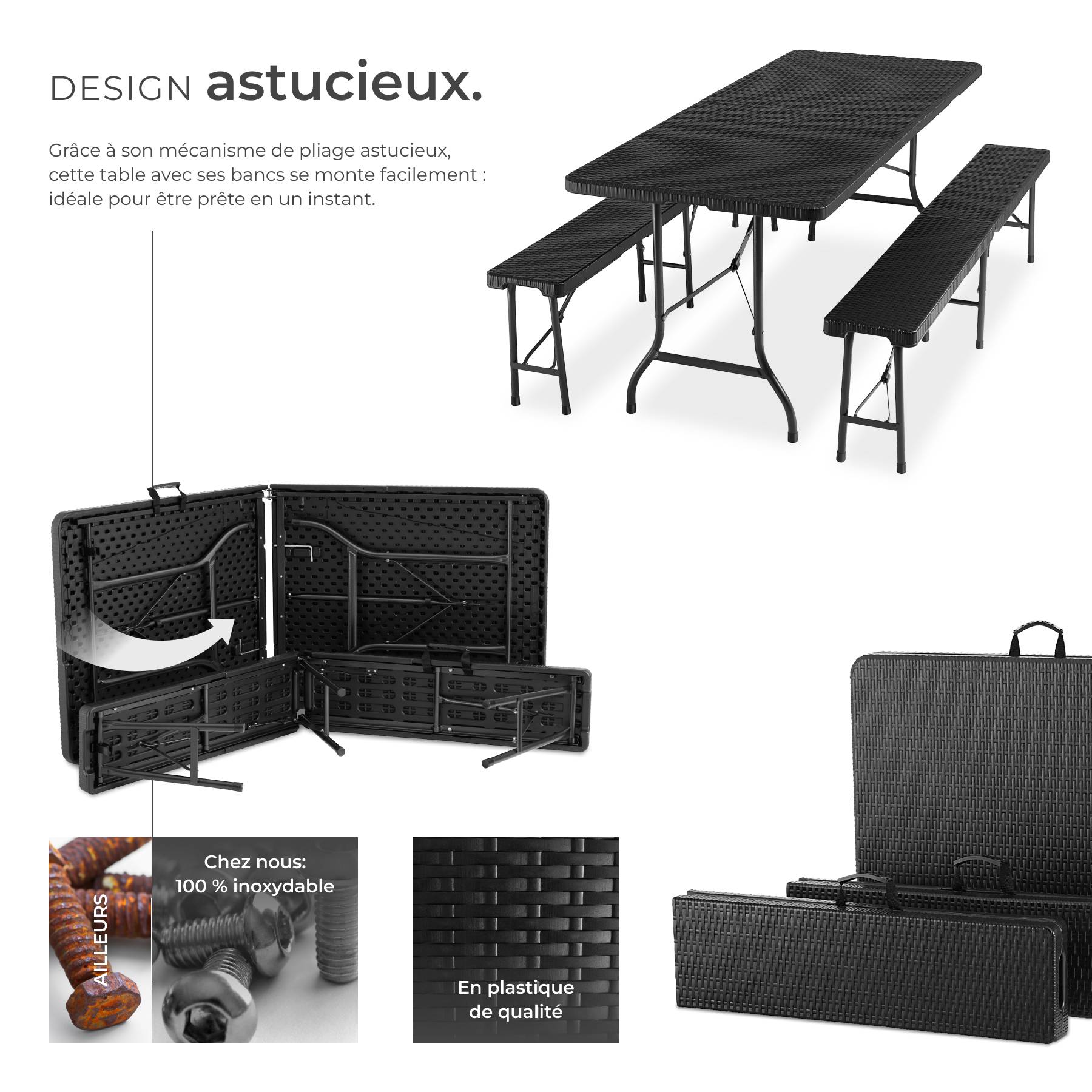 Lot De 6 Crochets De Table En Forme De Canard Pliables | Antidérapants, Sans Perçage | Pour Sac, écouteurs, Parapluie - 11