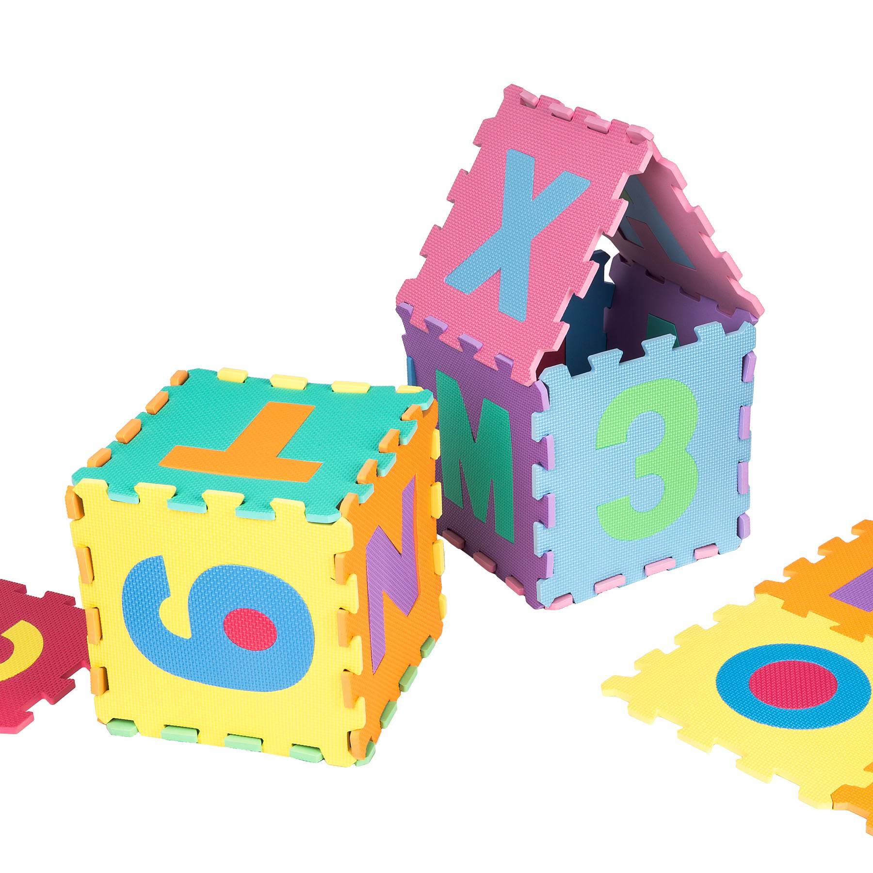 Tapis Puzzle Knorrtoys 86 Pièces - Mousse EVA, Chiffres/lettres, Multicolore