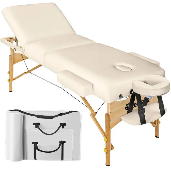 Table de massage portable et pliante à 3 zones