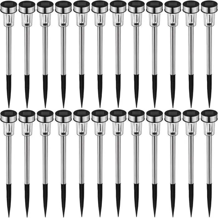 Lot de 24 lampes solaires LED écologiques