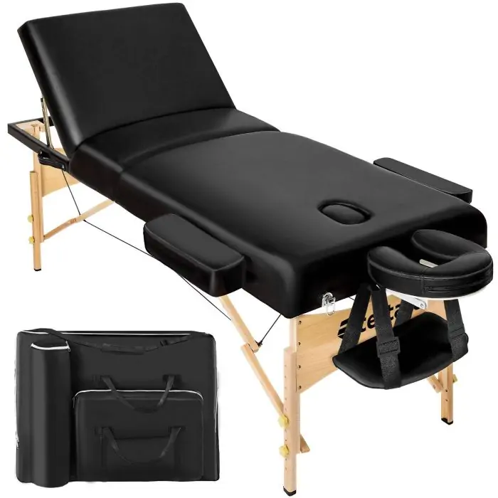 Table de massage portable et pliante à 3 zones
