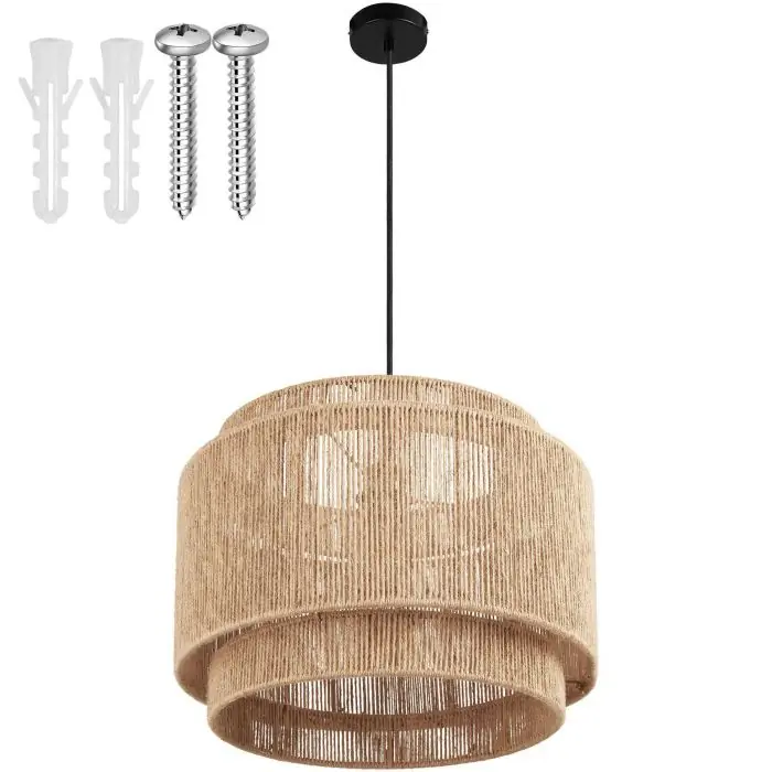 Suspension en jute style bohème LIGNEA LUX