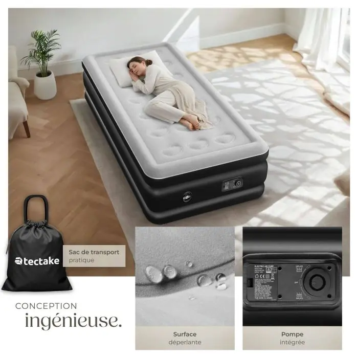 IEEILULU Matelas Gonflable 2 Personnes, Lit Gonflable 2 Personnes avec