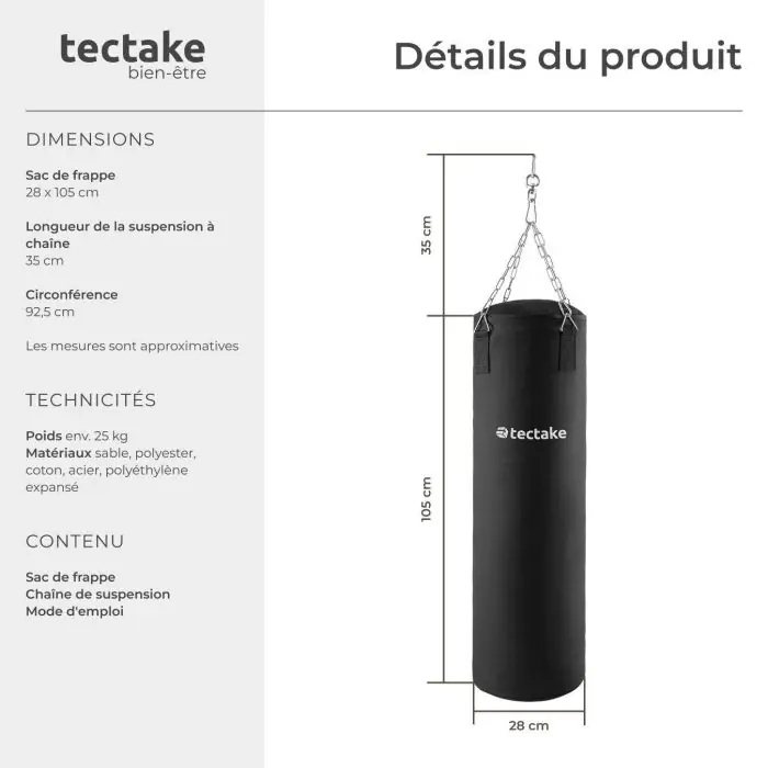 Sac Suspension Maison Sac De Frappe En Toile Avec Chaînes Pour MMA Sac Suspension Maison Sac De Frappe En Toile Avec Chaînes Pour MMA