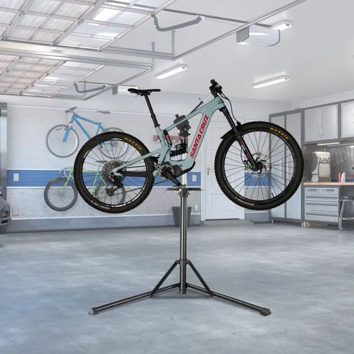 Support De Réparation Vélo Télescopique – 50 Kg, Hauteur Réglable, Pliable, Plateau Magnétique