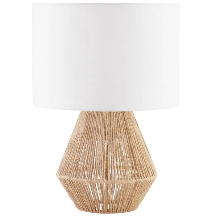 Lampe de chevet en jute style bohème LIGNEA LUX