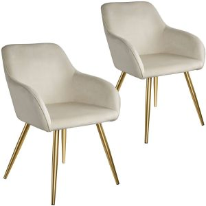 Chaise MARILYN Effet velours style scandinave