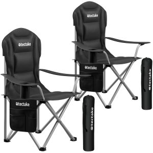 Chaise de camping rembourr&eacute;e pliable MTX