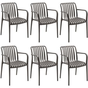 Chaises de jardin ALCUDIA empilables et r&eacute;sistantes aux intemp&eacute;ries