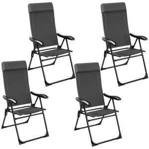Chaise de camping pliable M&Uuml;RITZ en aluminium avec appui-t&ecirc;te