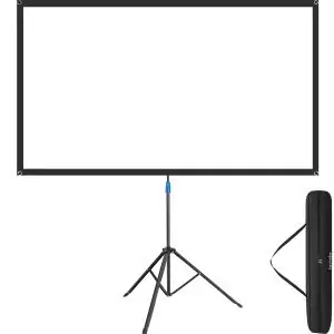 &Eacute;cran de projection Cinema avec tr&eacute;pied pliable, 16:9, 4K, HD