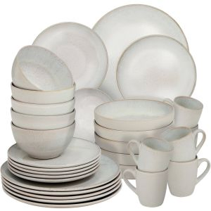 Set de vaisselle MARE en fa&iuml;ence pour 6 personnes