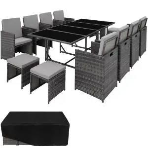 Salon de jardin PALMA 12 places avec housse de protection, variante 2