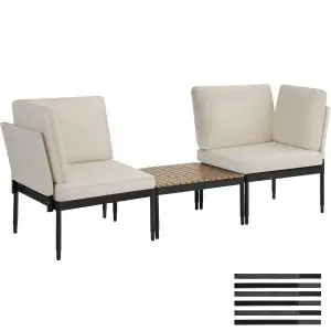 Ensemble de salon de jardin Magaluf, fonction 5 en 1, structure en aluminium