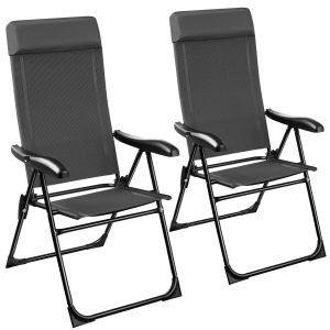 Chaise de camping pliable M&Uuml;RITZ en aluminium avec appui-t&ecirc;te