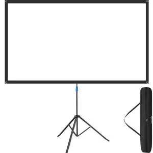 &Eacute;cran de projection Cinema avec tr&eacute;pied pliable, 16:9, 4K, HD
