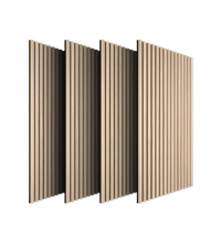 Image détourée de panneaux acoustiques aspect bois